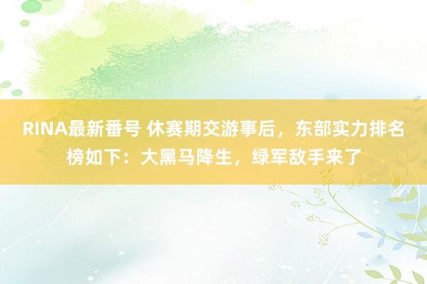 RINA最新番号 休赛期交游事后，东部实力排名榜如下：大黑马降生，绿军敌手来了