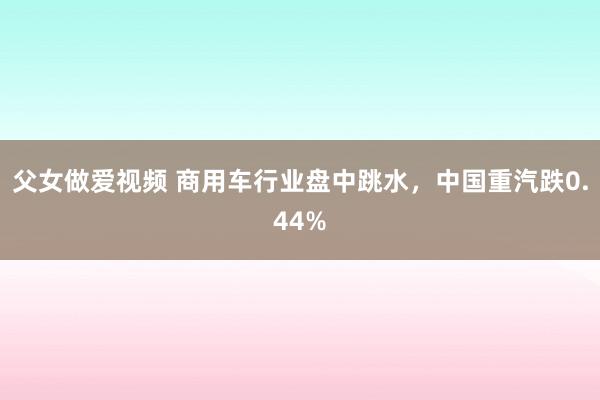 父女做爱视频 商用车行业盘中跳水，中国重汽跌0.44%