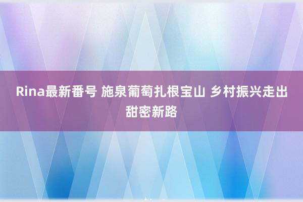 Rina最新番号 施泉葡萄扎根宝山 乡村振兴走出甜密新路