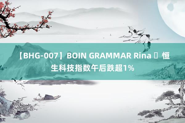 【BHG-007】BOIN GRAMMAR Rina ​恒生科技指数午后跌超1%