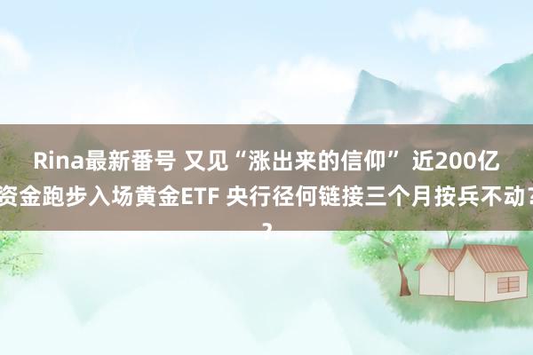 Rina最新番号 又见“涨出来的信仰” 近200亿资金跑步入场黄金ETF 央行径何链接三个月按兵不动？