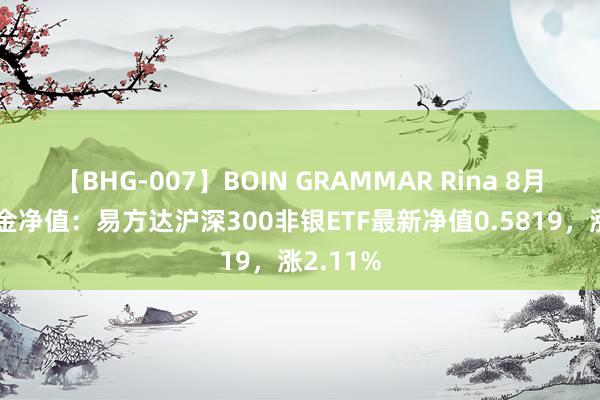 【BHG-007】BOIN GRAMMAR Rina 8月23日基金净值：易方达沪深300非银ETF最新净值0.5819，涨2.11%