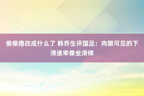 偷偷撸改成什么了 韩乔生评国足：肉眼可见的下滑速率像坐滑梯