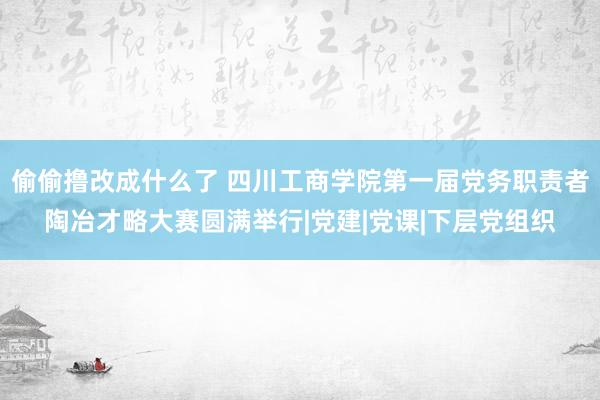 偷偷撸改成什么了 四川工商学院第一届党务职责者陶冶才略大赛圆满举行|党建|党课|下层党组织