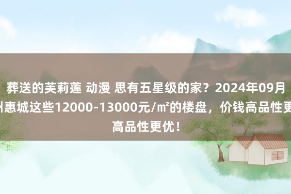 葬送的芙莉莲 动漫 思有五星级的家？2024年09月惠州惠城这些12000-13000元/㎡的楼盘，价钱高品性更优！