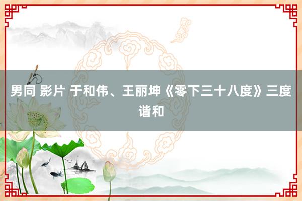 男同 影片 于和伟、王丽坤《零下三十八度》三度谐和