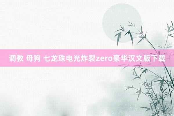 调教 母狗 七龙珠电光炸裂zero豪华汉文版下载